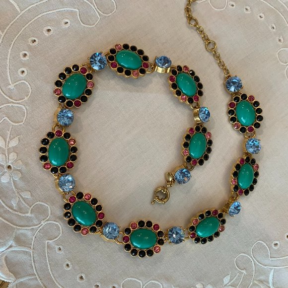 J CREW crystal and stone necklace in EUC! - Picture 1 of 5